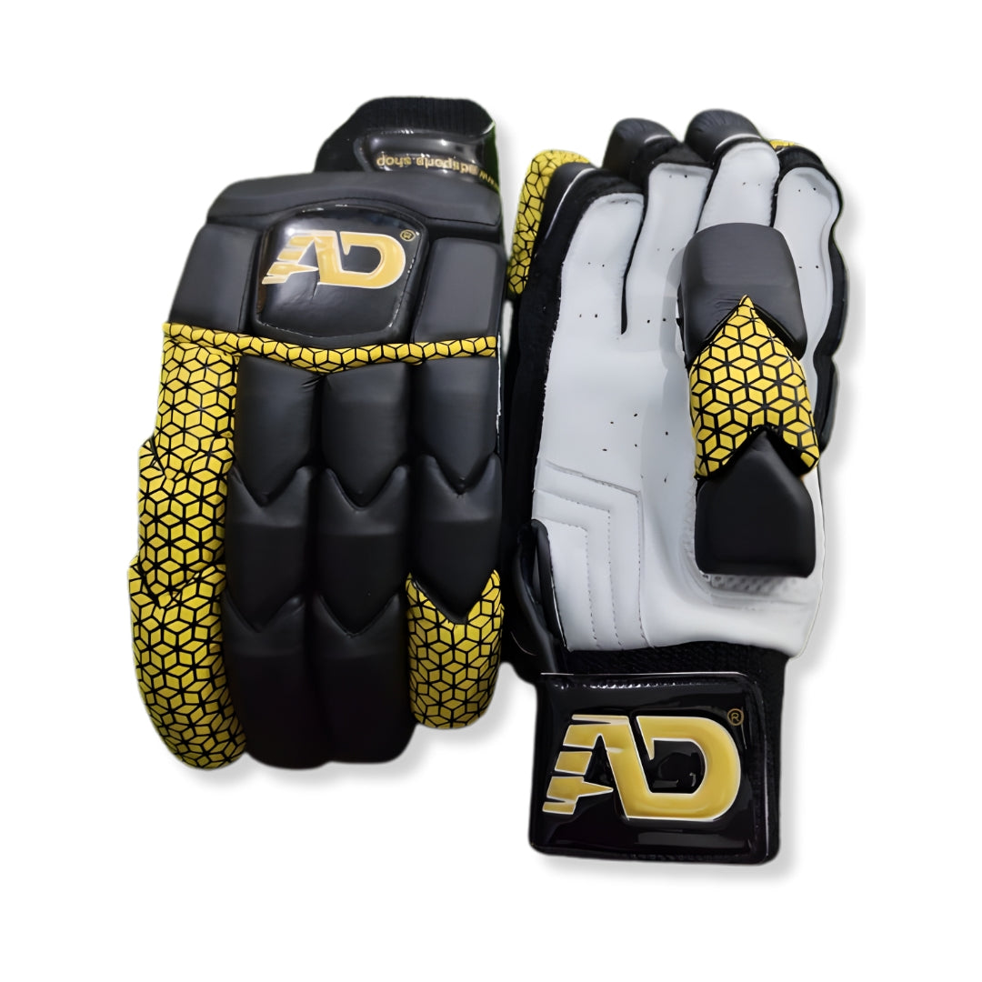 AD Sports Batting Gloves – Black & Yellow Edition (Men's)